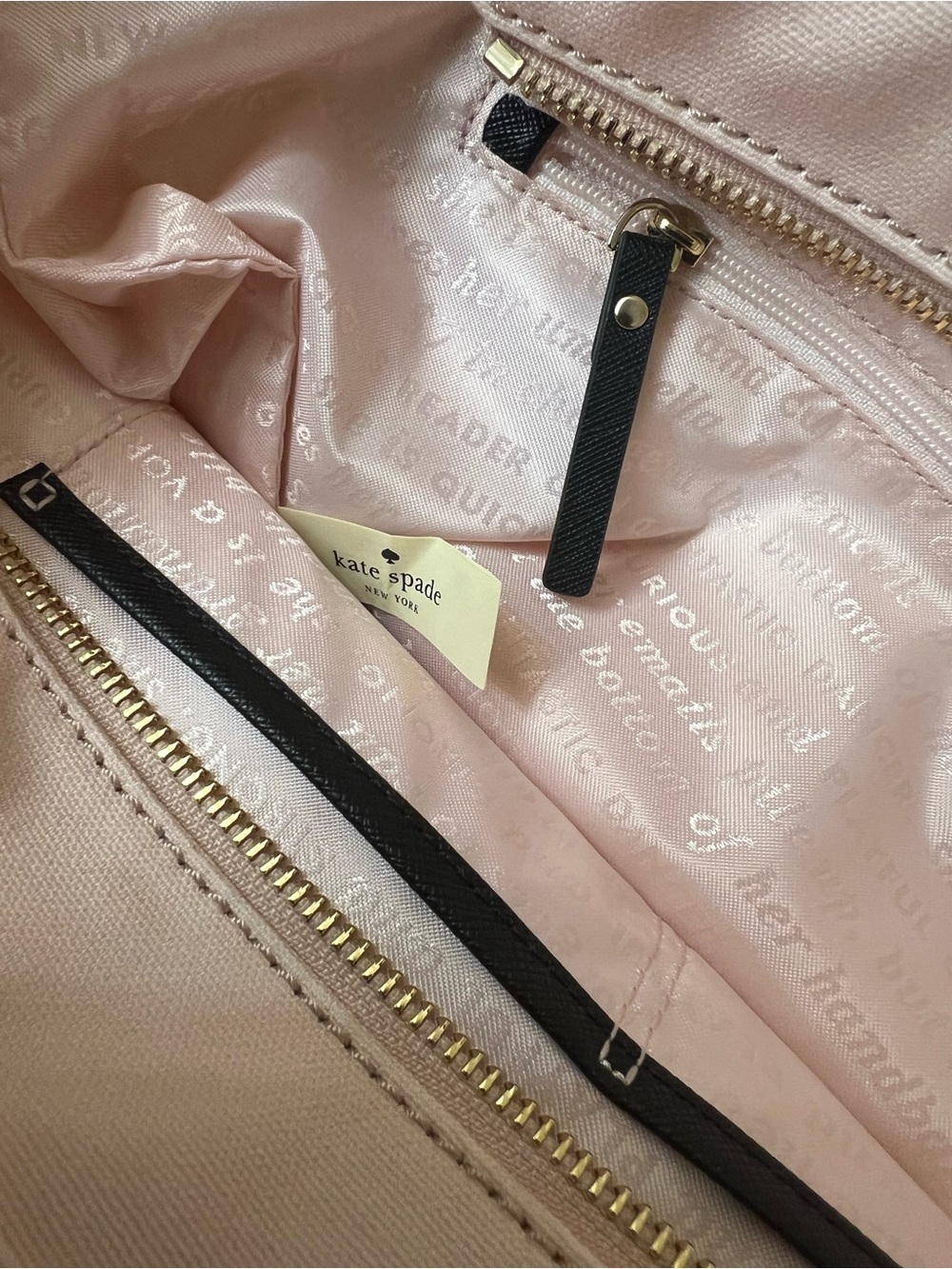 kate spade Collectable L Camel & Palm Print Tote Bag NWOT - Picture 8 of 16